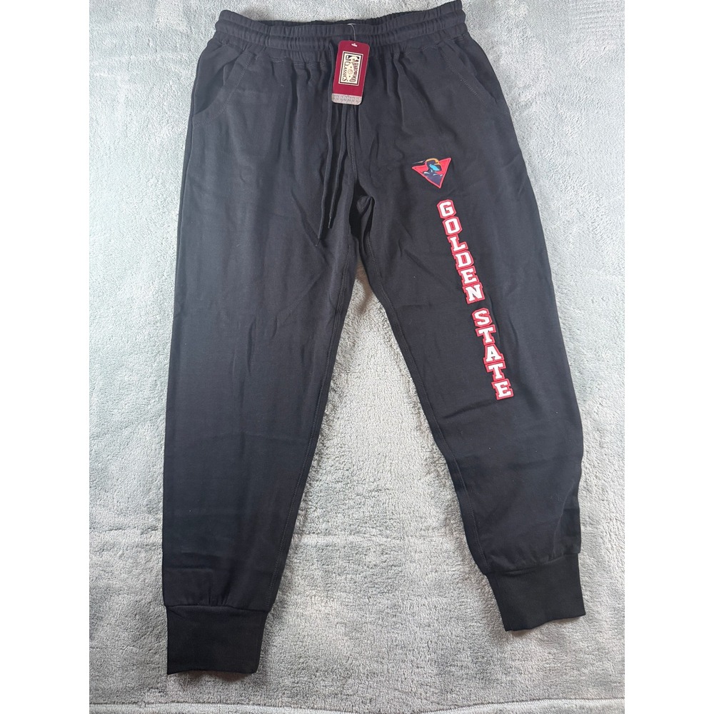 Mitchell & Ness NBA Hardwood Classics Golden State Warriors Joggers Black Mens L